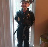 3-12Y Halloween Kids Boy Police Uniform Suit Party Cosplay Costume