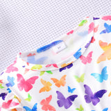 2-8Y Kid Girl Long Sleeve Crew Neck Bow Mesh Christmas Halloween Party Dress
