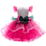 Kid Girls Summer Flamingo Cake Sleeveless Gauze Dresses