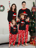 Family Matching Christmas Letters Snowflake Parent-child Printed Loungewear Pajamas