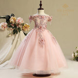 Kid Girl Princess Wedding Fluffy Host Piano Performance Dress