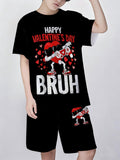 2026 New Sports Style Round Neck Short-sleeved Shorts Set Is Loose and Comfortable