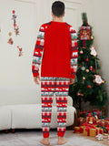 Family Matching Bear Snowflake Letters Stripes Christmas Parent-child Pajamas