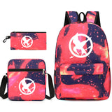 Kid Starry Youth Schoolbags Leisure Travel Backpacks 3 Pcs Set