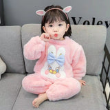 Kid Baby Girls Pajamas Flannel Pajamas Autumn Winter Home Wear