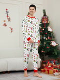 Family Matching Santa Claus Snowman Gingerbread Man Christmas Parent-Child Printed Loungewear Pajamas