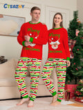 Family Matching Snowman Snowflake Letter Cartoon Christmas Printed Loungewear Pajamas