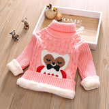 1-6T Kid Baby Girl Boy Long-sleeved Cartoon Turtleneck Knitted Sweater
