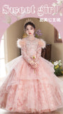 Children's Dress, Pink Host Piano Performance, Girls Are Beautiful