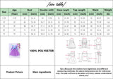2-8Y Kid Girl Long Sleeve Crew Neck Bow Mesh Christmas Halloween Party Dress