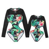 New Long Sleeve Printed One Piece Bikini Kids Swimming Surfing Snorkeling Swimsuit