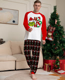 Family Matching Monster Letters Christmas Parent-child Loungewear Pajama Set