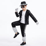 3-10T Kid Boy Imitation Stage Sequins Halloween Birthday Suits