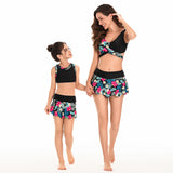 Parent-child Swimsuit, Split Skirt Bikini Set, Family Mother and Daughter Swimsuit