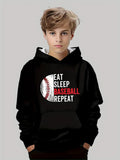 2-12T Kid Boys Long-sleeved Ball Print Leisure Sports Suit 2 Pcs Set