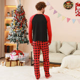 Family Matching Parent-child Christmas Loungewear Plaid  Printed Pajamas