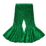 3M-6T Kid Baby Girls Fashion Stretch Sequins Flared Pants