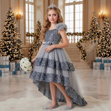 Kid Girls Dress Long Trailing Party Wedding Flower Dress