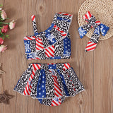 Kid Baby Girl Summer Swimsuit Ruffle Leaf Split Ins Swimwear 3 Pcs/set