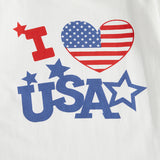 Independence Day Kid Baby Girl American Flag Flared Party 2 Pcs Set