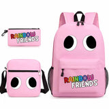Rainbow Friends 3pcs Set Backpack Cartoon School Bag Set
