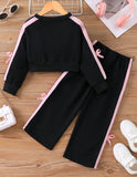 2-8Y Kid Baby Girl Autumn Winter Casual Sports Suit 2 Pcs Set