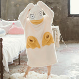 Kid Girl Winter Yellow Duck Nightgown Pajamas Loungewear