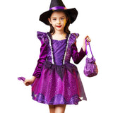 Halloween Kid Baby Girl Witch Costume Dress Sets