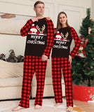 Family Matching Letter Plaid Printed Christmas Parent-child Loungewear Pajamas