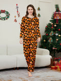 Halloween Parent-child Pajama Pumpkin Funny Devil Print Loungewear