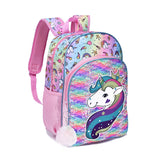 3pcs Set School Bags Primary Student Unicorn Backpack