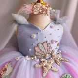 1-12T Kid Baby Girl Piano Playing Cute Tutu Dress