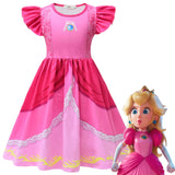 Kid Girl Super Mario Brothers Peach Biqi Dress