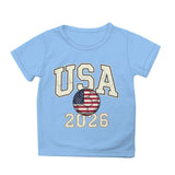 Kid Boy Girl USA Independence Day 250th Anniversary Fashion Summer T-Shirt
