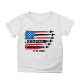 Kid Girl Boy 250th Anniversary Independence Day Printed Comfortable Casual T-Shirt