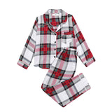 Kid Girl European American Long-sleeved Parent-child Homewear Pajamas