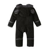 Baby Boys Autumn Winter Zippered Hooded Romper Jumpsuit