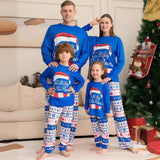 Family Matching Striped Letter Christmas Parent-child Loungewear Pajamas