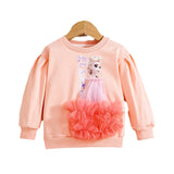 Autumn New Girls Long Sleeve Sweater Cotton Baby Fashion Foreign Gauze Children Wear Girl.