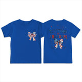 Kid Boy Girl USA Independence Day Printed Crew Neck Short Sleeve T-Shirt
