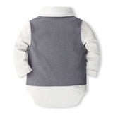 0-3Y Baby Boy Gentleman Fart-wrapped New Year Banquet 4 Pcs Set