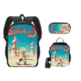 Splatoon 3 Backpack Polyester Pen Bag 3 Pcs Sets