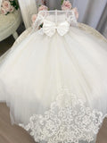 Kid Girl Fluffy Princess Flower Wedding European American Dresses