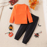 1-6Y Kid Baby Girl Halloween Cartoon Skull Funny Suits 2 Pcs Set