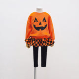 6M-5T Kid Baby Boy Girl Halloween Pumpkin Long-sleeved Suit Costume