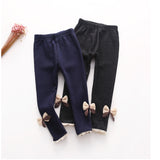 2-10T Kid Girls Velvet Imitation Denim Leggings Pants