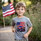 Kid Boy Girl US 4th of July Loose Casual Short Sleeve T-shirt Top