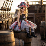 1-6T Halloween Kids Baby Girl  Pirate Mesh Cosplay Dresses