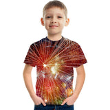 Kid Boy 3D Printed Fashion Short Sleeve T-Shirt Tops