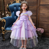 Kid Girl Puffy Rainbow Mesh Cake Dresses